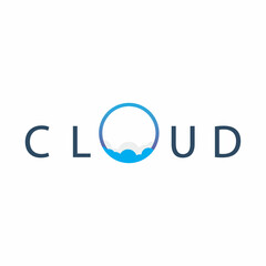 Cloud Typography Logo Template