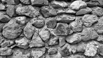 Wall. The stone wall. Garden wall.