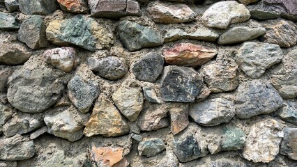 Wall. The stone wall. Garden wall.