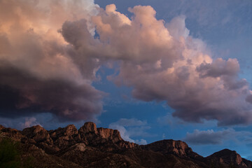 Fototapeta na wymiar Clouds over the Santa Catalina Mountains 