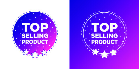 Stock vector Top selling product badges symbol icon modern eye catchy gradient color design