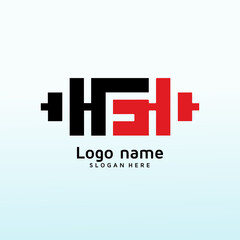 modern logo to encourage exercise letter GF logo