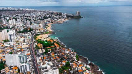 Salvador Bahia Cidade Turismo Nordeste Brasil Paisagem Mar Urbano Drone Histórico Cultural Arquitetônico