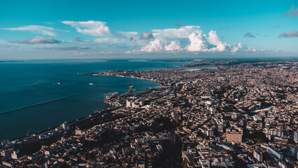 Salvador Bahia Cidade Turismo Nordeste Brasil Paisagem Mar Urbano Drone Histórico Cultural Arquitetônico