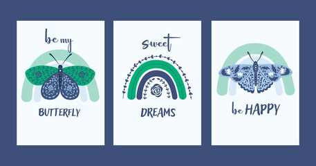 Retro prints with hippie elements for shirt, cards, stickers.
