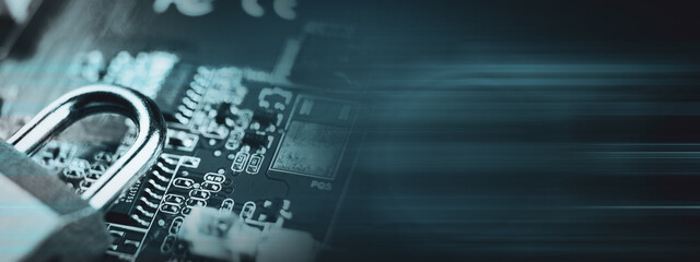 Internet and computer security concept.