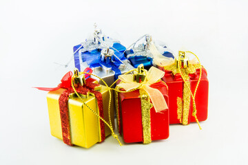 Gift Box,objects for emblazon in Christmas on isolated background