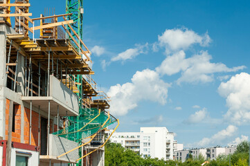 Modern residential building under construction