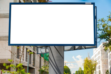 Advertising billboard mock-up infront of the construction site