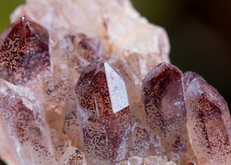 red quartz mineral specimen stone rock geology gem crystal