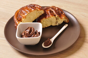 food, plate, breakfast, pie, bread, sweet