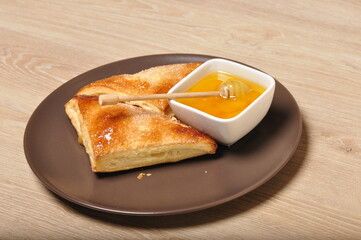 food, plate, breakfast, pie, bread, sweet