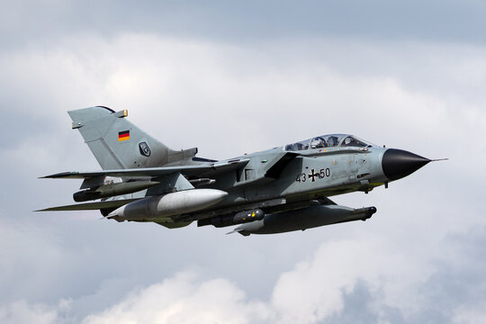Payerne, Switzerland - September 1, 2014: German Air Force (Luftwaffe) Panavia Tornado IDS strike aircraft.
