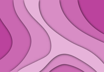 Stylish Modern 3D Paper Cut Art Template with Abstract Curve Shapes Background for Flyer, Banner, Presentation and Poster