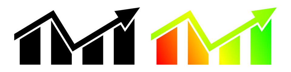 Profit chart symbol design. Up arrow icon. Business chart growth. Vector EPS 10