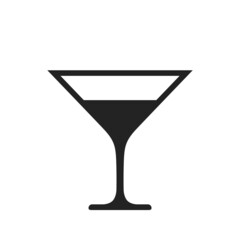 martini glass icon. party, liquor and cocktail symbol. isolated vector image