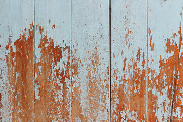 Wooden wall background or texture, The old walls are painted blue.