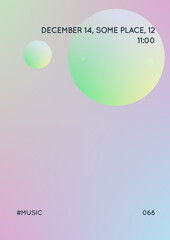 Fluid poster with round shapes.