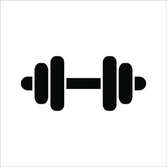 Isolated dumbbell icon, Gym equipment, on white background, eps 10.