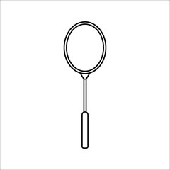 Badminton racquets or rackets icon color editable