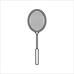 Badminton racquets or rackets icon color editable