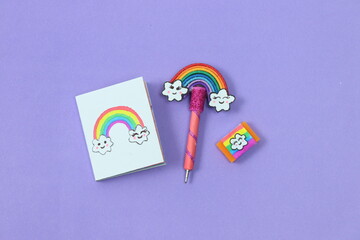 Rainbow School Supplies Craft - Crafts for Kids