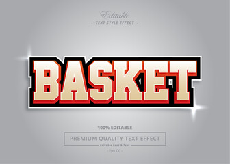 BASKET VECTOR TEXT STYLE EFFECT