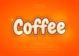 COFFEE VECTOR TEXT STYLE EFFECT