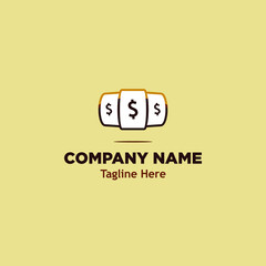 casino slot machine logo design