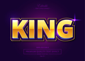 KING VECTOR TEXT STYLE EFFECT