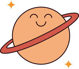 Adorable planet with stars