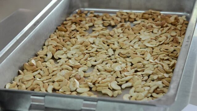 cashew nut on tray for making food
