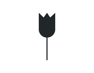 tulip icon vector, simple flower sign and symbol