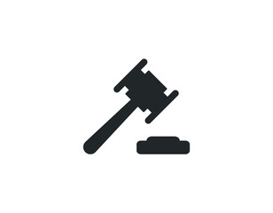 Hammer judge icon. Vector illustration for graphic design, Web, UI, app.