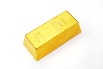 Gold bars isolated on white background
