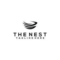 Nest Logo Design Concept Vector