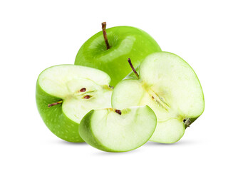Green apple isolated on white