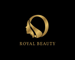 luxurious letter O beauty face decoration for beauty care logo, personal branding image, make up artist, or any other royal brand and company