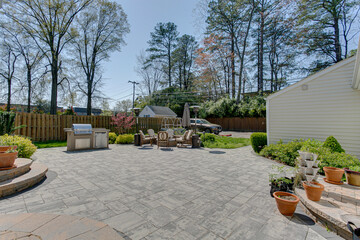 Patio garden grill area