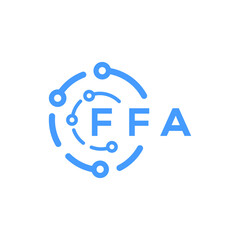 FFA technology letter logo design on white  background. FFA creative initials technology letter logo concept. FFA technology letter design.