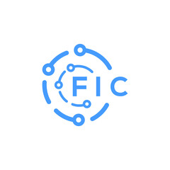 FIC letter logo design on white background. FIC creative  initials letter logo concept. FIC letter design.