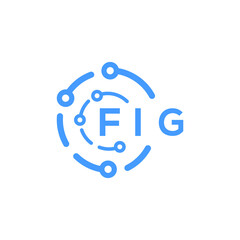 FIG letter logo design on white background. FIG creative initials letter logo concept. FIG letter design.