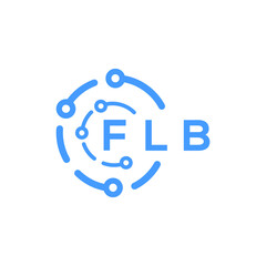 FLB technology letter logo design on white  background. FLB creative initials technology letter logo concept. FLB technology letter design.