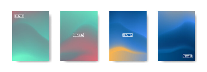 Set of abstract background with beautiful gradation color, colorful background for poster flyer banner backdrop.vertical banner.cool fluid background vector illustration