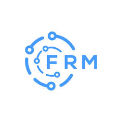 FRM technology letter logo design on white  background. FRM creative initials technology letter logo concept. FRM technology letter design.
