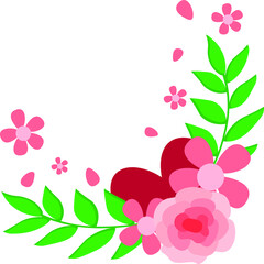 Flower frame background vector clipart