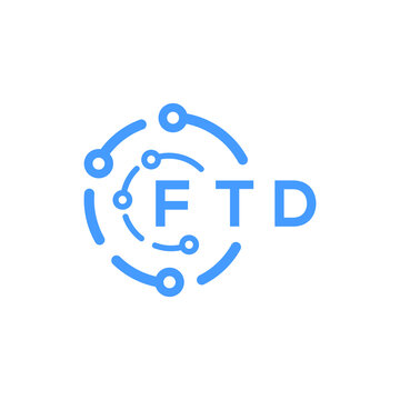FTD technology letter logo design on white  background. FTD creative initials technology letter logo concept. FTD technology letter design.

