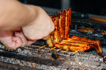 鰻のかば焼きの調理