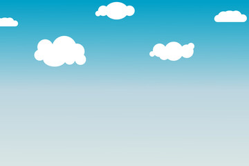 blue sky with clouds background illustration