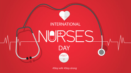 International Nurses Day 12th of May Every year to celebrate services on nurses day. Thank you for nurses, International Nurses Day thank you  poster design card  vector.